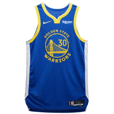 View full screen - View 1 of Lot 15. Stephen Curry Golden State Warriors 2022 Western Conference Semifinals Game Worn Icon Edition Jersey | Game 1.