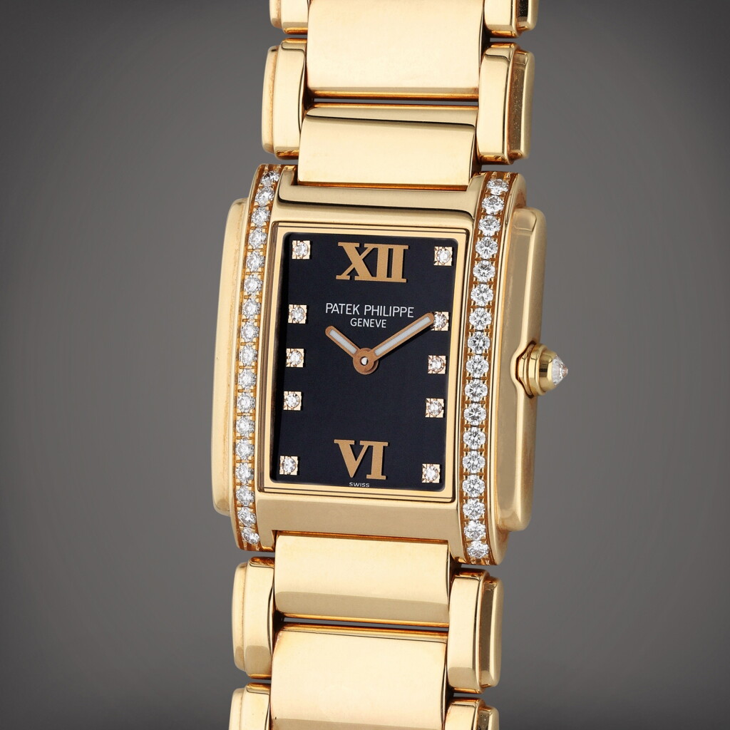 View full screen - View 1 of Lot 88. Reference 4910/11R Twenty-4 | A pink gold and diamond-set wristwatch with bracelet, Circa 2019.