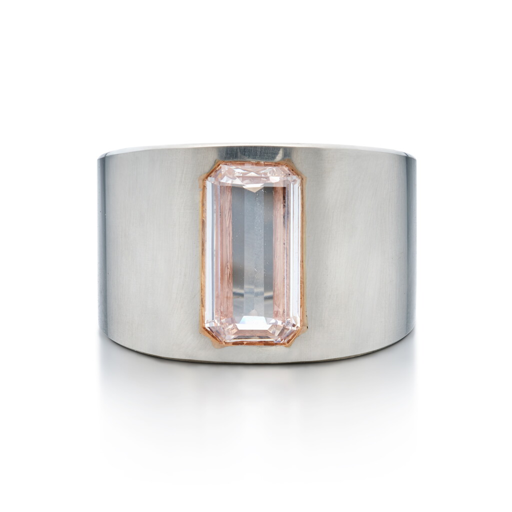 View full screen - View 1 of Lot 3. Faint Pink Diamond Ring.
