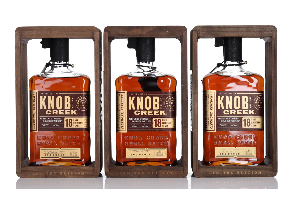 View full screen - View 1 of Lot 209. Knob Creek 18 Year Old 100 Proof NV (3 BT 75cl).