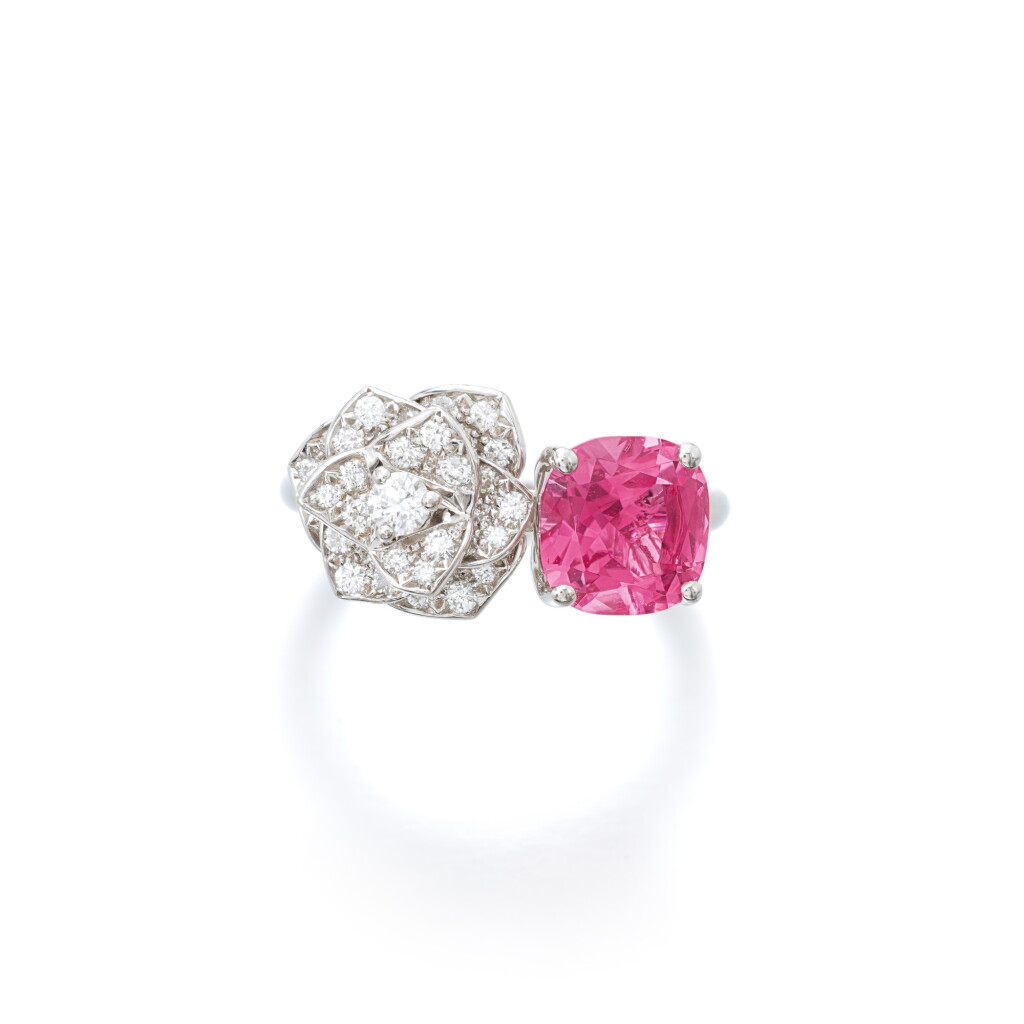 View full screen - View 1 of Lot 772. Tourmaline and diamond ring.