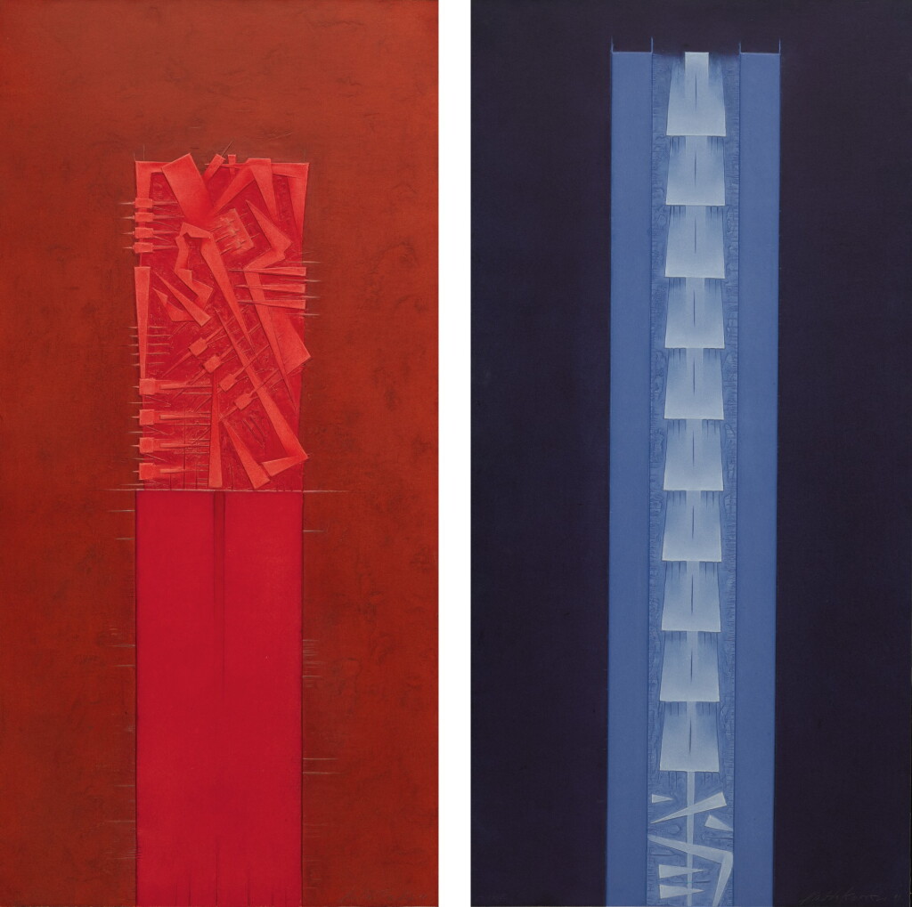 View full screen - View 1 of Lot 251. ARNALDO POMODORO | STELE I; AND STELE III.