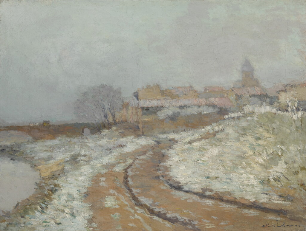 View full screen - View 1 of Lot 888. Albert Lebourg | PONT-DU-CHÂTEAU, AUVERGNE, NEIGE.