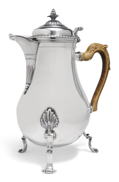 View full screen - View 1 of Lot 119. A Swiss Silver Chocolate Pot, Johann Jakob Burckhardt, Basel, Circa 1740.