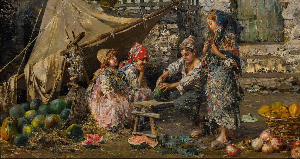 View full screen - View 1 of Lot 321. La merenda (snack time).