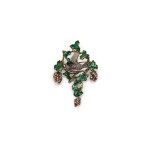 BROCHE PERLES DE SEMENCE ET ÉMAIL, ATTRIBUÉE À FROMENT-MEURICE, MILIEU DU 19ÈME SIÈCLE | SEED PEARL AND ENAMEL BROOCH, ATTRIBUTED TO FROMENT-MEURICE, MID 19TH CENTURY