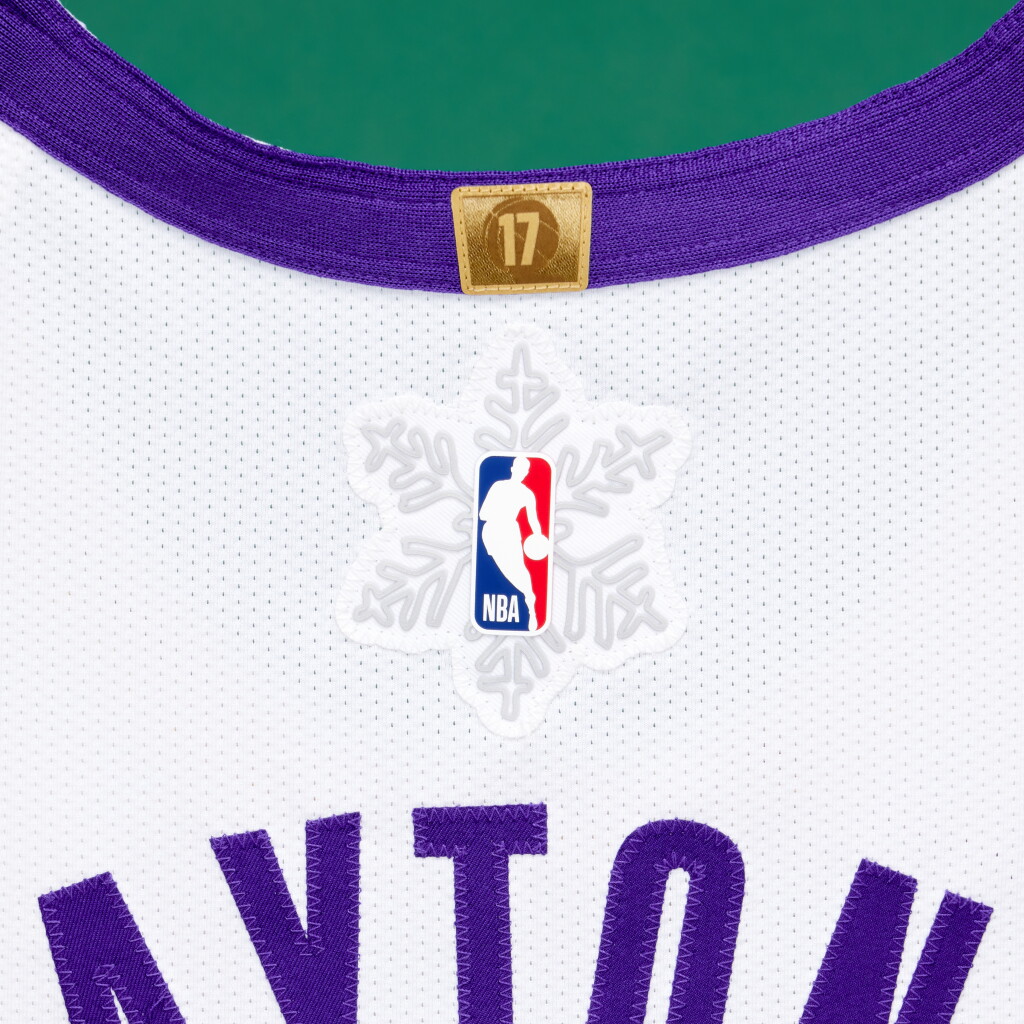View full screen - View 1 of Lot 50. Deandre Ayton ‘Christmas Day’ Los Angeles Lakers 2025-2026 Game Worn Association Edition Jersey.