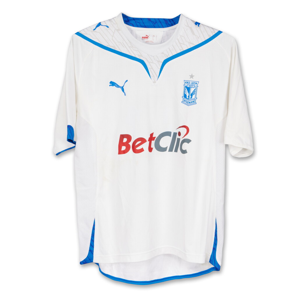View full screen - View 1 of Lot 50. Robert Lewandowski Lech Poznań 2009-2010 UEFA Europa League Match Worn Shirt .