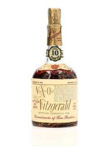 View full screen - View 1 of Lot 160. Very Xtra Old Fitzgerald 10 Year Old 100 Proof 1957 (1 BT 4/5 Quart).