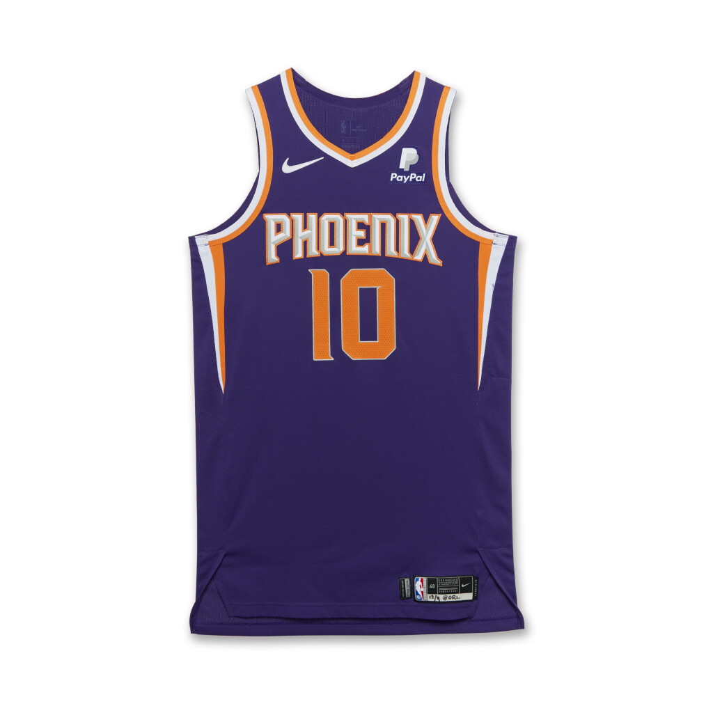 View full screen - View 1 of Lot 198. Ty Jerome Phoenix Suns 2019-2020 Game Worn Icon Edition Jersey | 2nd Career Game.
