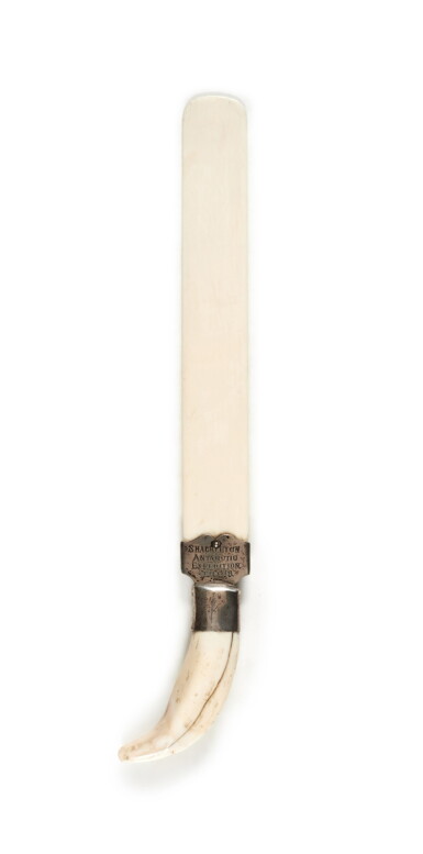 View full screen - View 1 of Lot 191. Imperial Trans-Antarctic Expedition, 1914-1917 | Letter opener with engraved silver mount..