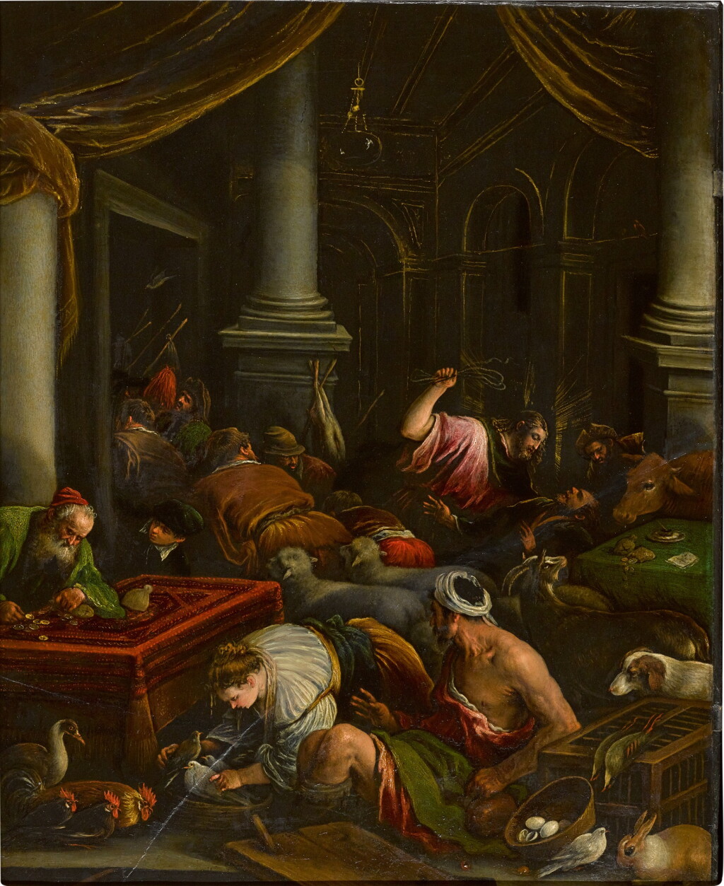 View full screen - View 1 of Lot 119. Christ driving the Moneylenders from the Temple.