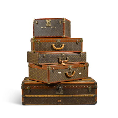 View full screen - View 1 of Lot 141. Set of Five: Monogram Canvas Travel Pieces.