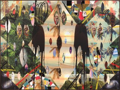 View full screen - View 1 of Lot 8527. Rashid Johnson 拉希德・約翰遜 | Untitled Escape Collage 無題 逃脫拼貼.