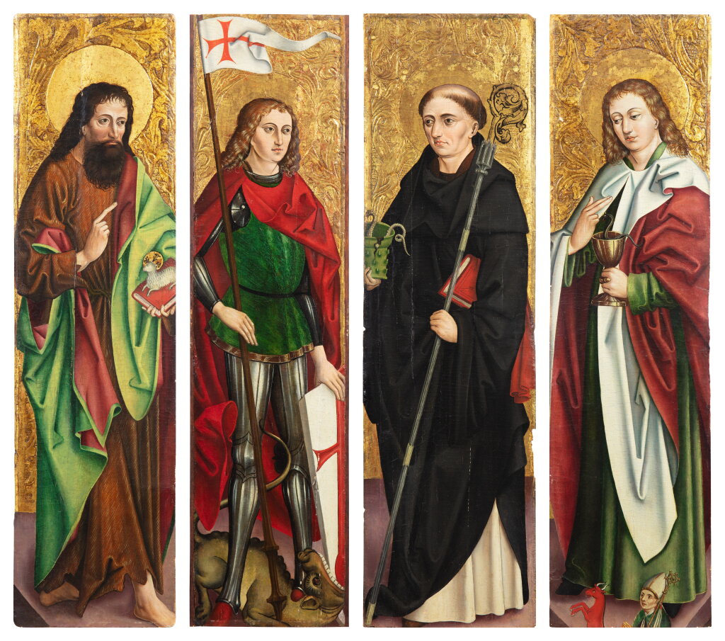 View full screen - View 1 of Lot 12. Four saints | Quatre saints.