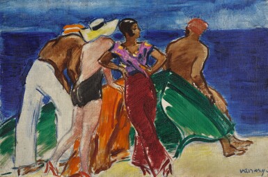 View full screen - View 1 of Lot 19. JÁNOS VASZARY | BEACH IN ITALY.