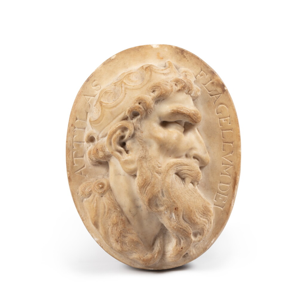 View full screen - View 1 of Lot 78. Profile relief of Attila | Profil d'Attila.