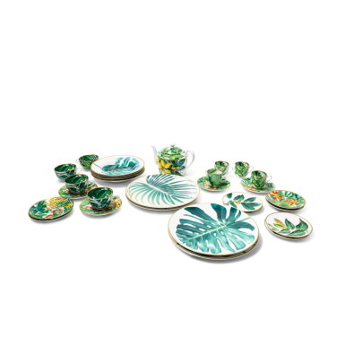 View full screen - View 1 of Lot 711. Passiflora Porcelain Tableware Set of Twenty-nine.