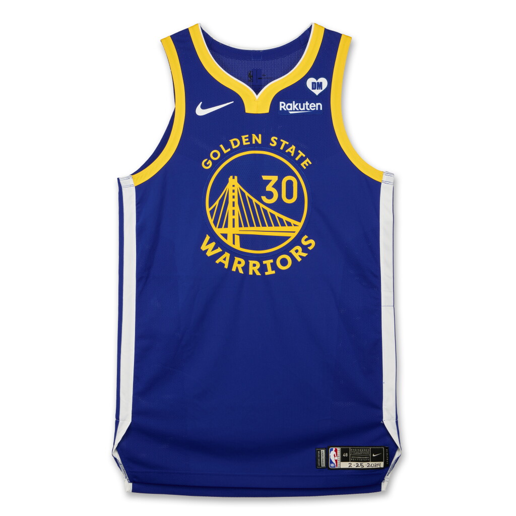 View full screen - View 1 of Lot 43. Stephen Curry Golden State Warriors 2023-2024 Game Worn Icon Edition Jersey.