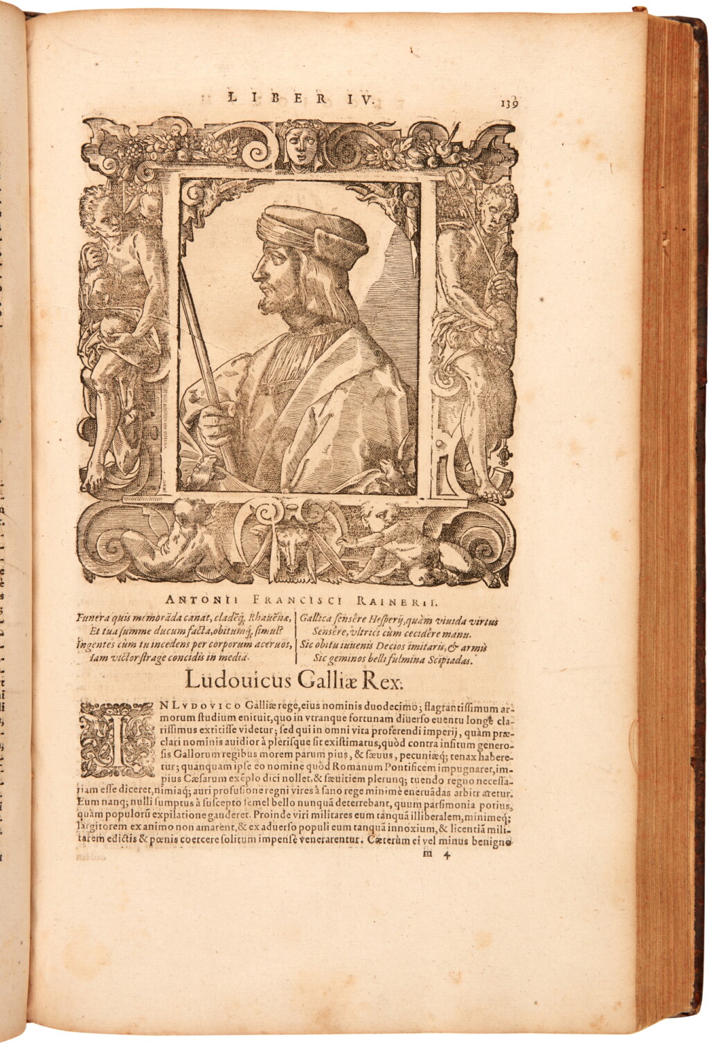 View full screen - View 1 of Lot 1716. Giovio, Elogia virorum bellica virtute illustrium, Basel, 1596, eighteenth-century mottled calf.