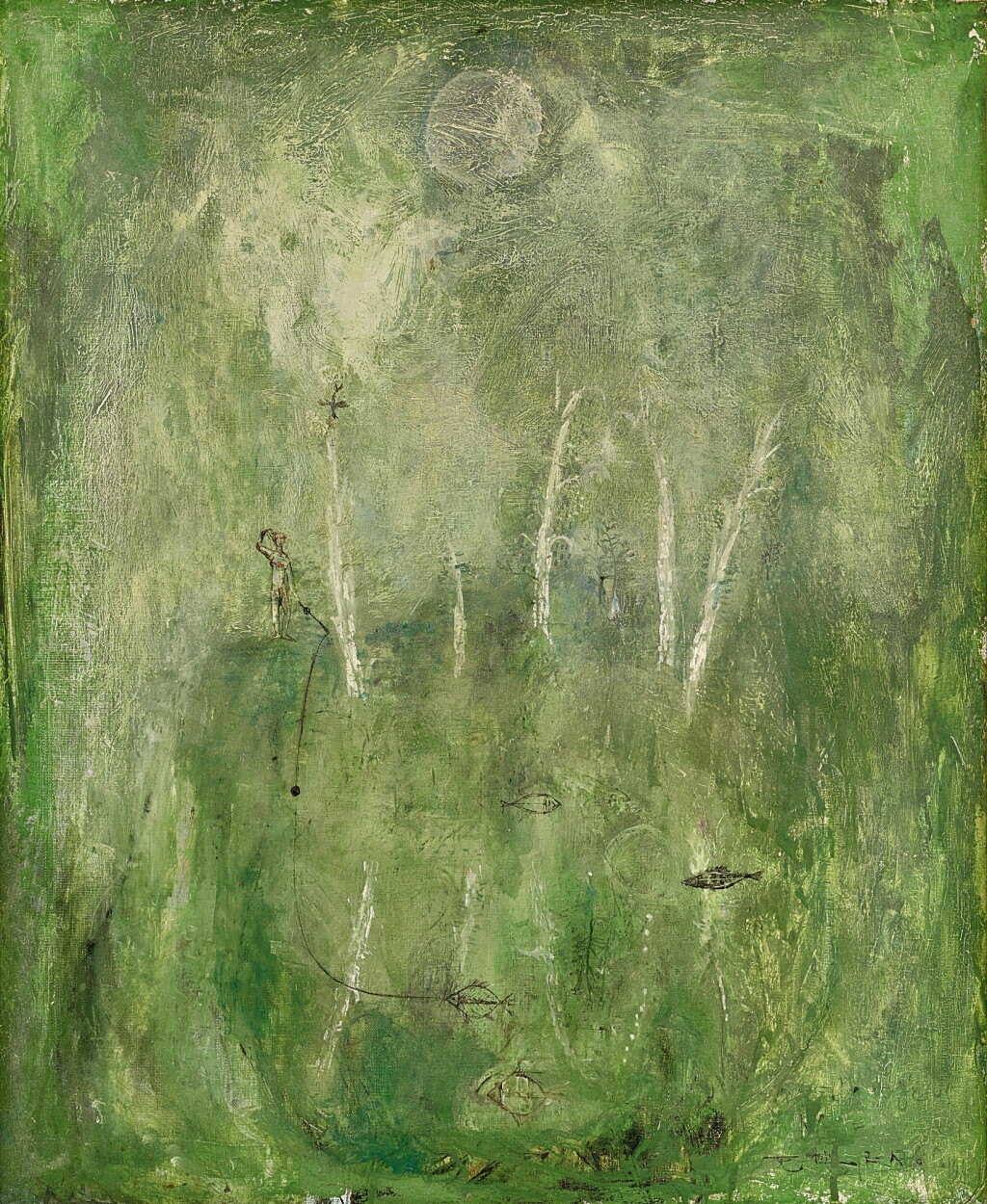 View full screen - View 1 of Lot 136. Zao Wou-Ki 趙無極 | Paysage vert 綠色風景.