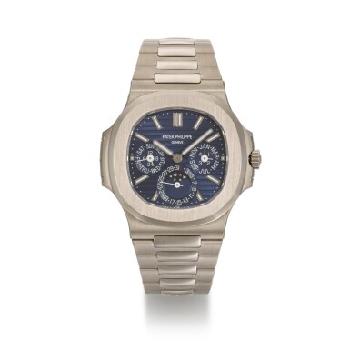 View full screen - View 1 of Lot 362. PATEK PHILIPPE | NAUTILUS, REF 5740/1G-001, WHITE GOLD PERPETUAL CALENDAR BRACELET WATCH, MADE IN 2019 .