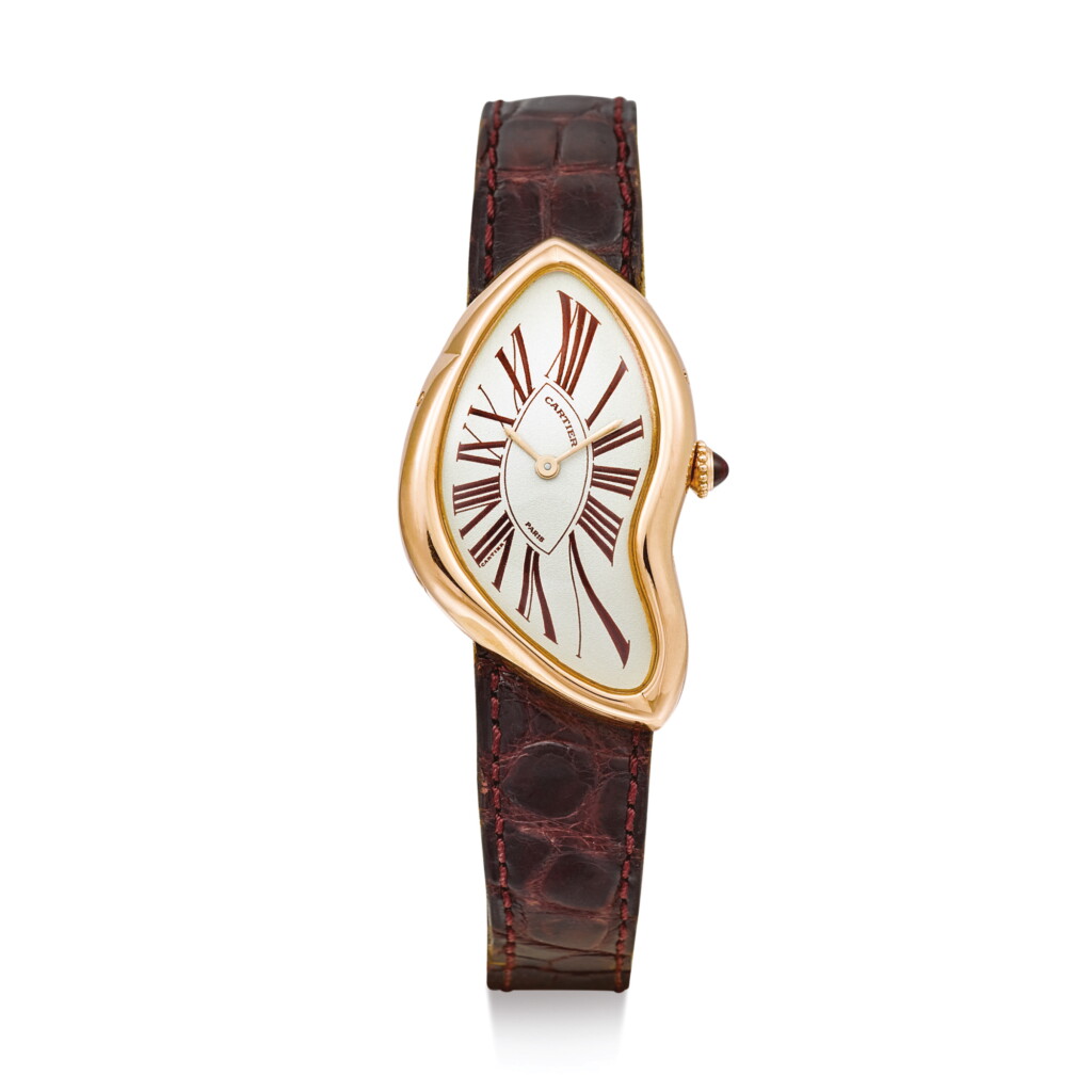 View full screen - View 1 of Lot 2241. CARTIER | CRASH A PINK GOLD WRISTWATCH, CIRCA 1994 " | 卡地亞 | Crash 粉紅金腕錶,錶殼編號1994 33及A111 383,約1994年製".