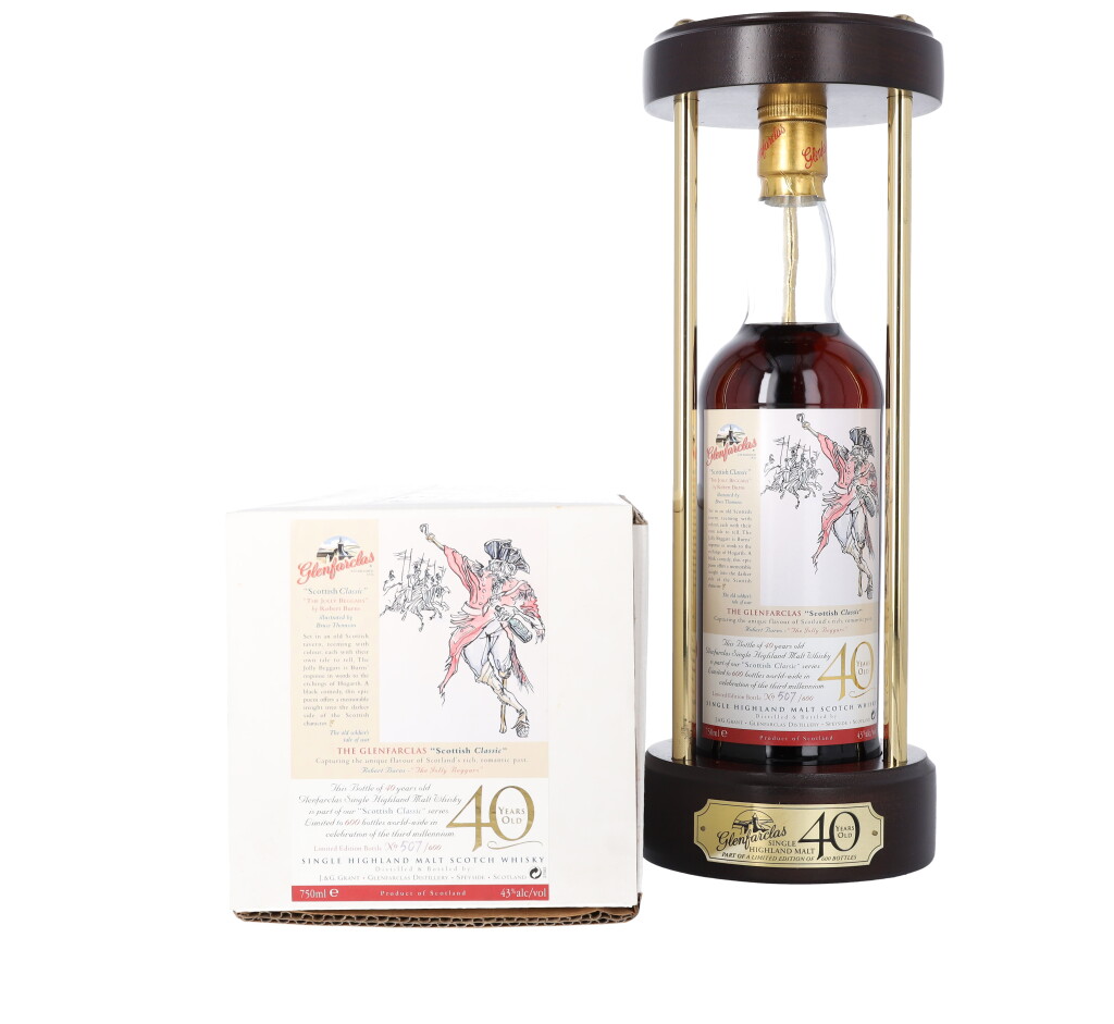 View full screen - View 1 of Lot 5172. Glenfarclas 40 Year Old Scottish Classic "The Jolly Beggars" 43.0 abv NV (1 BT75).