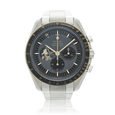 View full screen - View 1 of Lot 45. Reference 310.20.42.50.01.001 Speedmaster 50th Anniversary A limited edition stainless steel chronograph wristwatch, Circa 2019 .