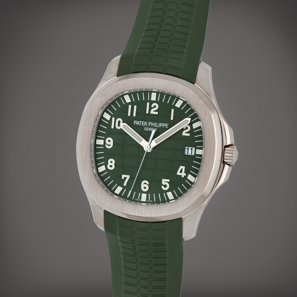View full screen - View 1 of Lot 26. Aquanaut, Reference 5168G-010 A white gold wristwatch with date Circa 2020.