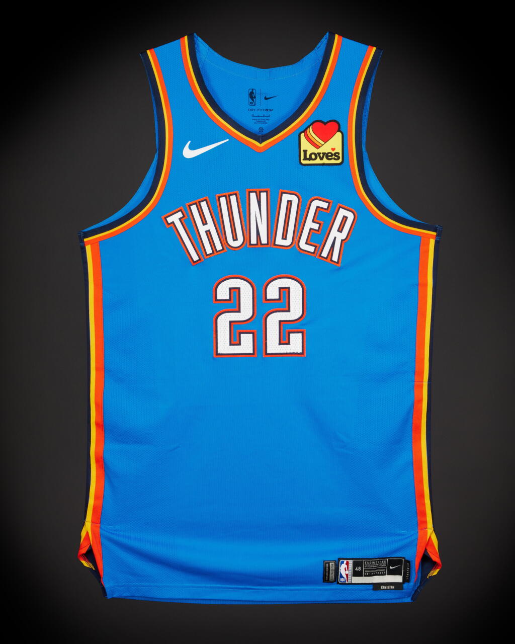 View full screen - View 1 of Lot 28. Cason Wallace Oklahoma City Thunder 2026 NBA Playoffs Western Conference Round 1 Game Worn Icon Edition Jersey | Game 1 | Matched to 3 Games.