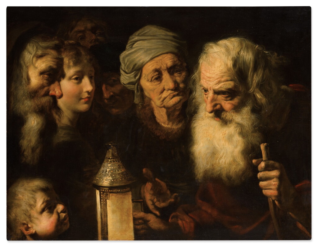 View full screen - View 1 of Lot 6. Diogenes with his lantern looking for an honest man.