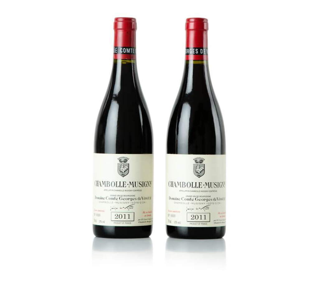 View full screen - View 1 of Lot 121. Chambolle Musigny 2011 Comte Georges de Vogüé (2 BT).