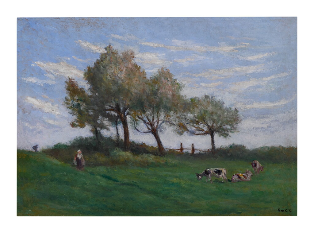 View full screen - View 1 of Lot 88. MAXIMILIEN LUCE | PÂTURAGE À ROLLEBOISE.