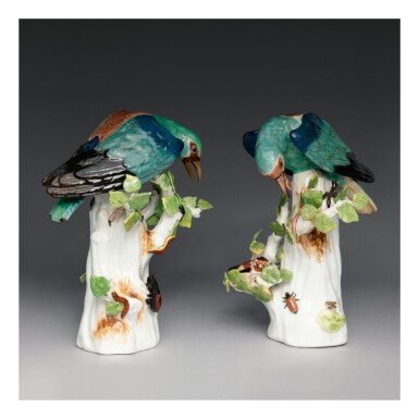 View full screen - View 1 of Lot 215. A PAIR OF MEISSEN FIGURES OF ROLLERS, CIRCA 1740-45.
