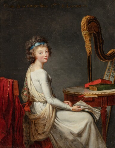 View full screen - View 1 of Lot 282. Portrait of the Countess de Langeron, née Diane de la Vaupalière | Portrait de la comtesse de Langeron, née Diane de la Vaupalière.