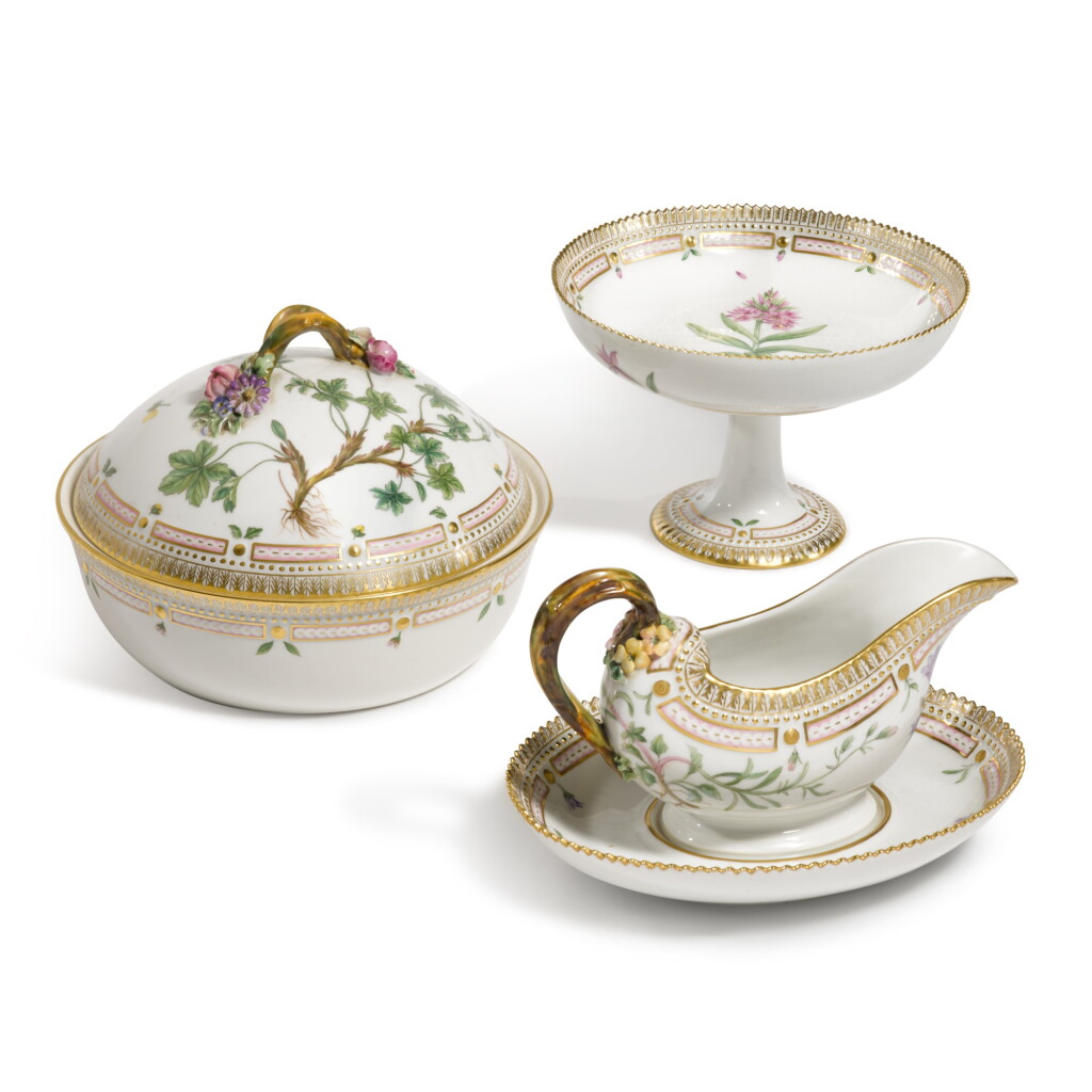 View full screen - View 1 of Lot 5. Three Royal Copenhagen 'Flora Danica' Wares, Modern.