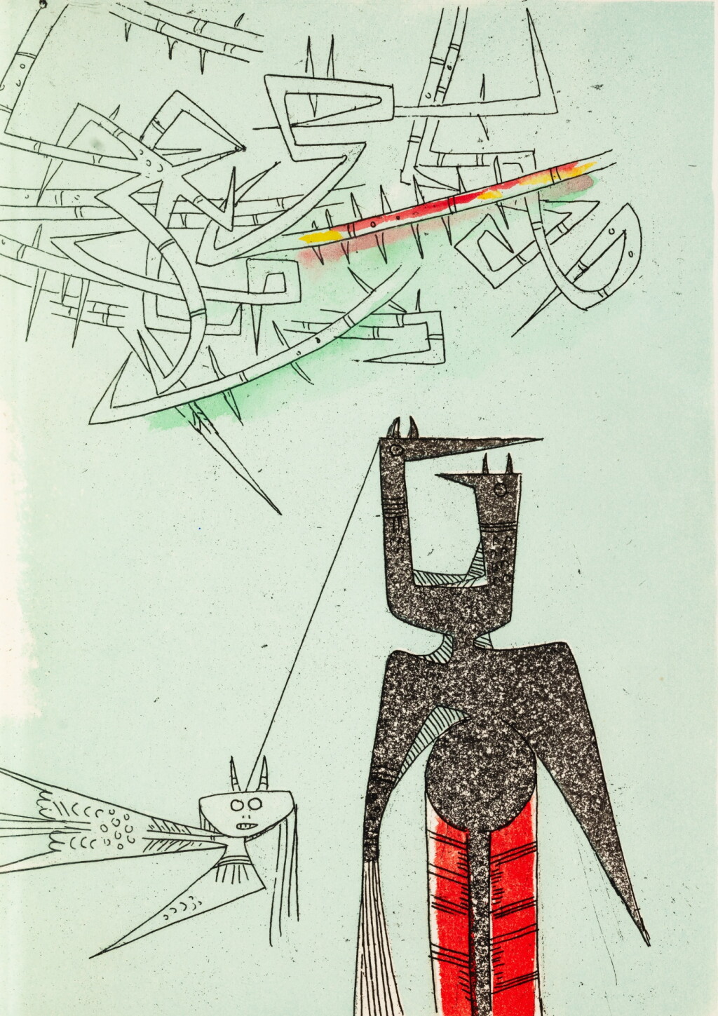 View full screen - View 1 of Lot 126. 2 livres illustrés : Le Rempart de brindilles de René Char (1953) et Voyage à travers la peinture de Pierre Loeb (1946). Exemplaires sur Rives avec eaux-fortes..