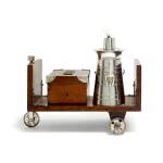 A novelty Victorian silver-mounted smoker's compendium, George Gibson, London, 1881