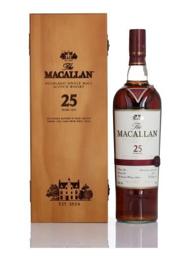 View full screen - View 1 of Lot 76. The Macallan 25 Year Old Sherry Oak 43.0 abv NV (1 BT 75cl).