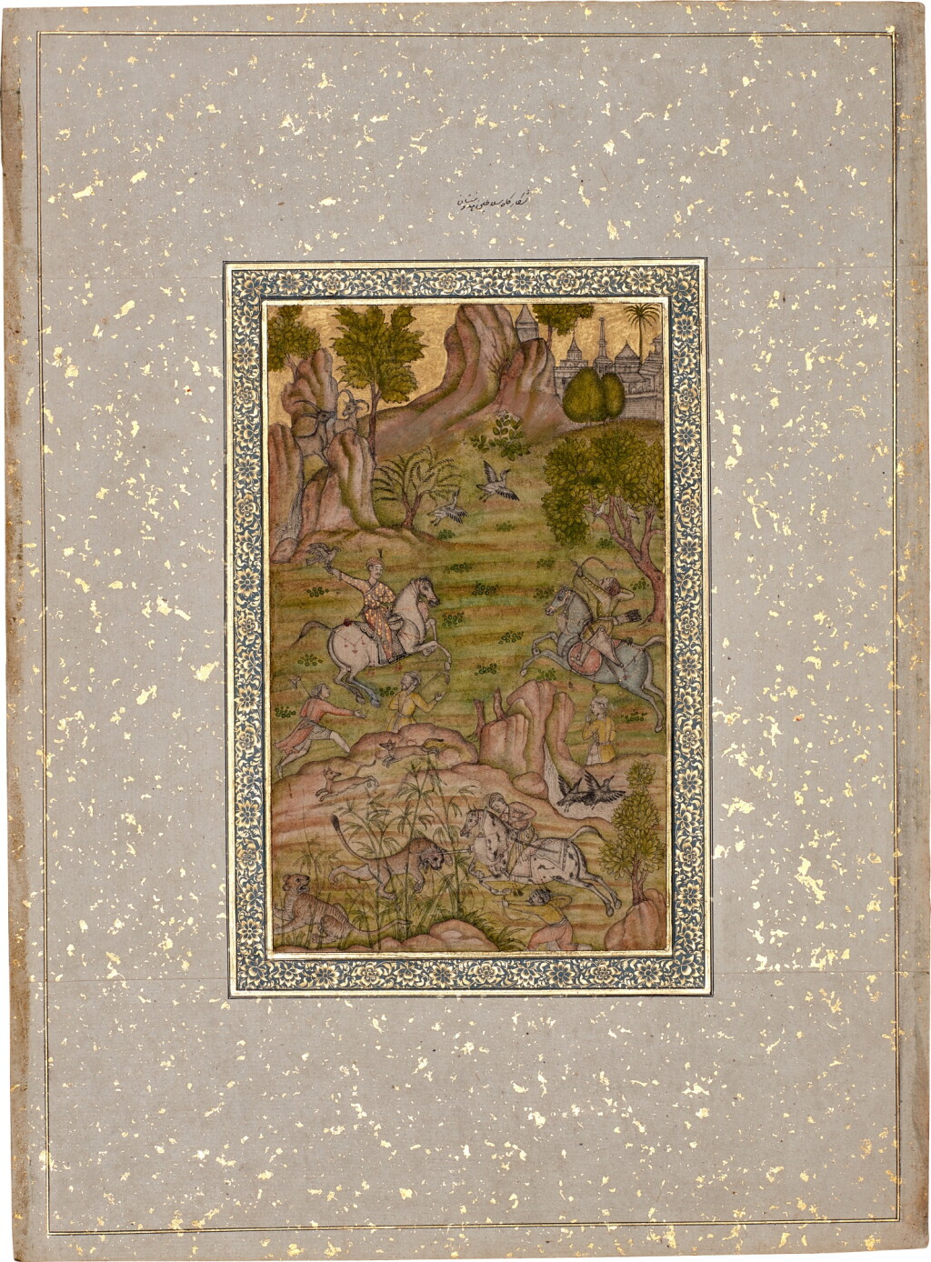View full screen - View 1 of Lot 190. Methods of hunting, India, Mughal, second half 17th century.