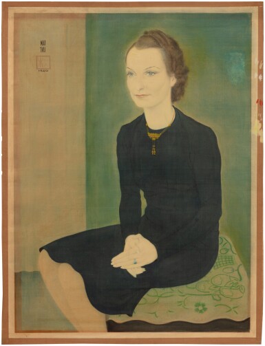 View full screen - View 1 of Lot 240. Mai Trung Thu (1906 – 1980), Portrait de Madame M. Denis | 枚中栨 (梅忠恕 1906 – 1980), 德尼女士.