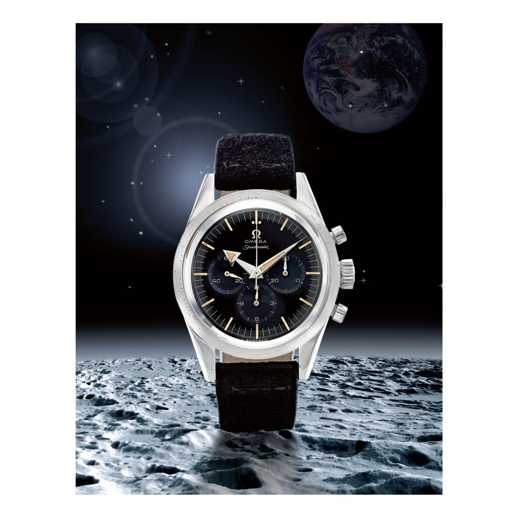 View full screen - View 1 of Lot 40. OMEGA | SPEEDMASTER REF 2915-1 'BROAD ARROW', A STAINLESS STEEL CHRONOGRAPH WRISTWATCH, MADE IN 1958.
