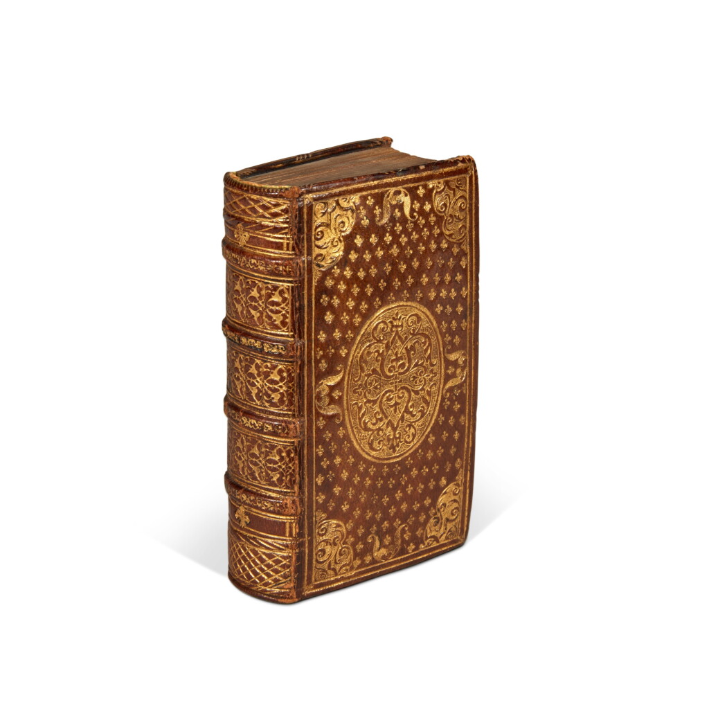 View full screen - View 1 of Lot 1667. Du Bartas, Commentaires et annotations sur la sepmaine, Paris, 1582, French brown morocco gilt for Jean Taron.