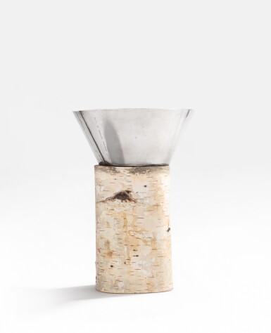 View full screen - View 1 of Lot 28. Vase, the Silver and wood series | Vase, série Silver and Wood .