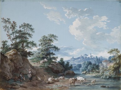 View full screen - View 1 of Lot 55. Pastoral Landscape.