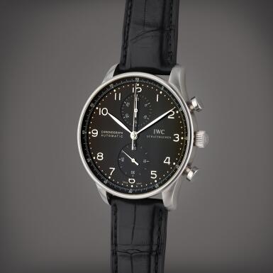 View full screen - View 1 of Lot 169. Portugieser | A stainless steel automatic chronograph wristwatch, Circa 2010.