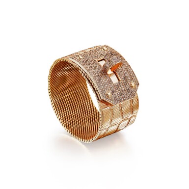 View full screen - View 1 of Lot 1841. 'Kelly' Coloured Diamond Bracelet | 愛馬仕 | 'Kelly' 鑽石 手鏈.