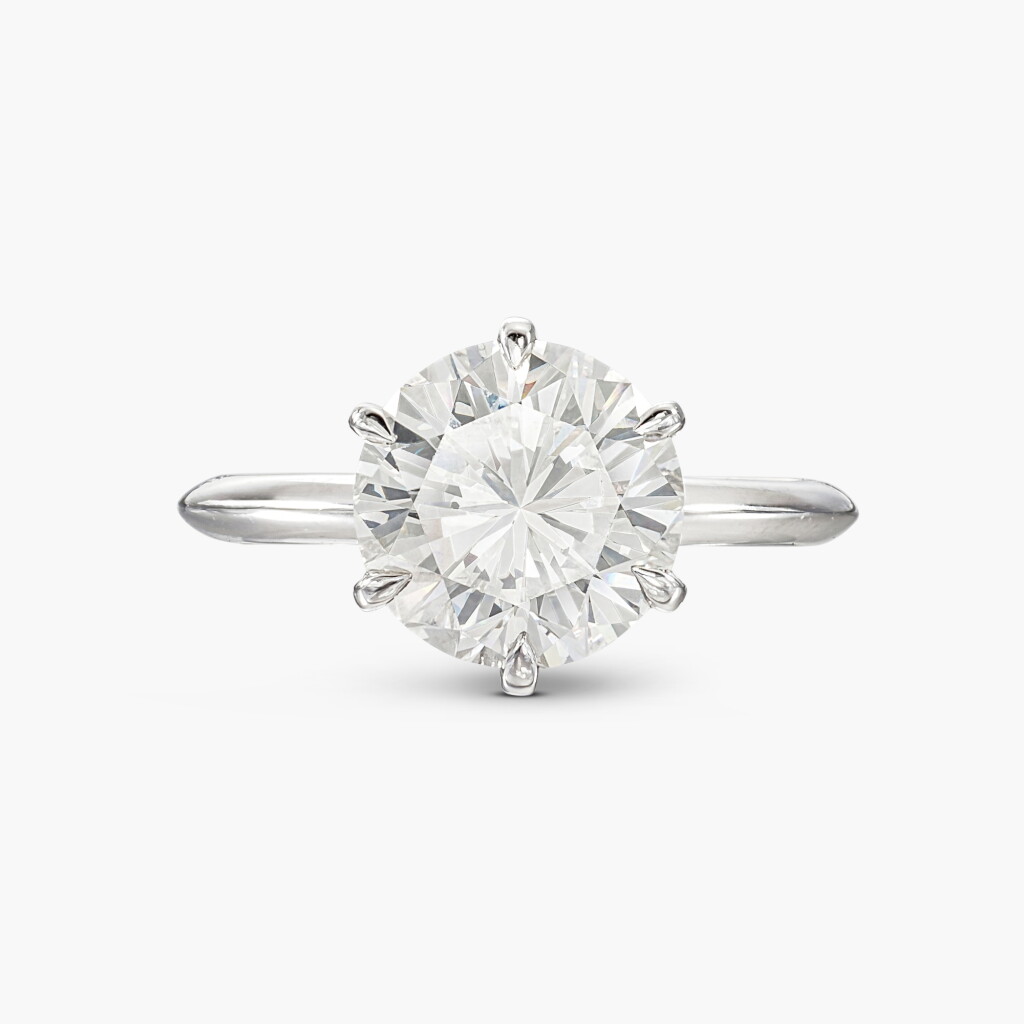 View full screen - View 1 of Lot 1427. Diamond Ring | 3.19克拉 圓形 J色 鑽石 戒指.