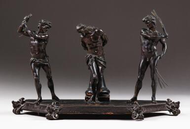 View full screen - View 1 of Lot 71. AFTER ALESSANDRO ALGARDI (1598-1654), ITALIAN, ROME, 17TH CENTURY | THE FLAGELLATION OF CHRIST.